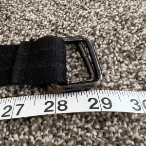Boys Black Fabric Belt With Metal Buckle