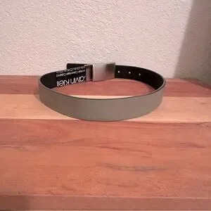 Boys Calvin Klein Leather Belt With Metallic Buckle