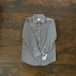 Boys Long Sleeve Button Down Shirt Size S