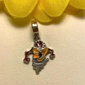 Bracelet Charm for Pandora Looney Tunes Taz Sterling Silver