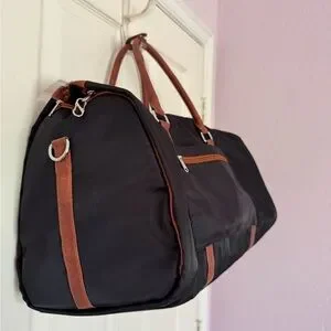 Brand New Black And Brown Weekender Bag