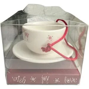 Brand New Starbucks Coffee Wish Joy Love Cappuccino Christmas Holiday Ornament