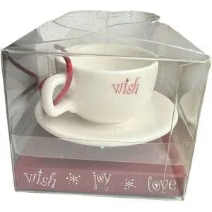 Brand New Starbucks Coffee Wish Joy Love Cappuccino Christmas Holiday Ornament