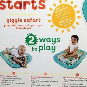 Bright Starts Giggle Safari Baby Prop Mat Tummy Time Infant Monkey Jungle Toys