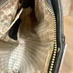 Brighton Elegant Black Crossbody With Silver Accents