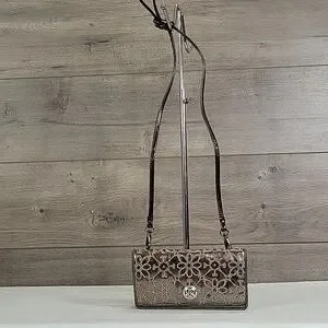 Brighton Embroidered Leather Crossbody Wallet Shoulder Bag