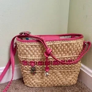 Brighton Straw And Leather Shoulder Bag