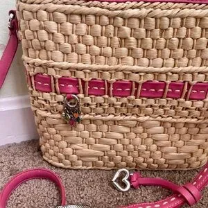 Brighton Straw And Leather Shoulder Bag