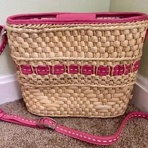 Brighton Straw And Leather Shoulder Bag