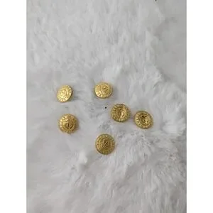 Brooks Brothers Gold Tone Blazer Cuffs Replacement‎ Buttons Set Of 6