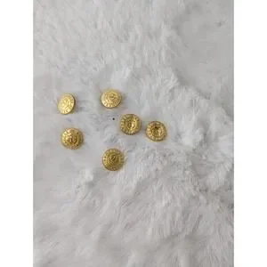 Brooks Brothers Gold Tone Blazer Cuffs Replacement‎ Buttons Set Of 6