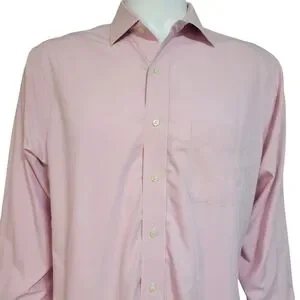 Brooks Brothers Long Sleeves Plaid Pink Button Up Shirt 16 34/35 Non-iron L