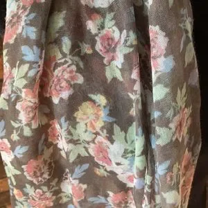 Brown And Floral Scarf