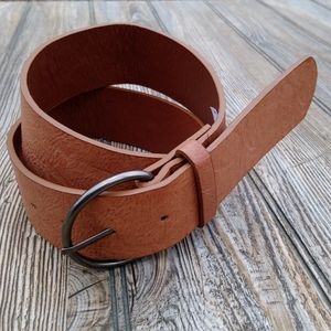 Brown Red Blue White Stitched Embroidered Belt