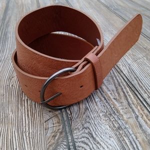 Brown Red Blue White Stitched Embroidered Belt