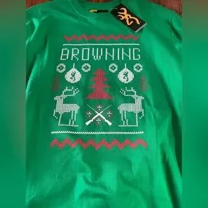 Browning Casual Sportswear Christmas Sweater Size Large