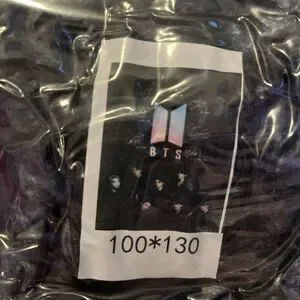 BTS KPOP Throw Blanket 50" X 40" Lightweight Korea All Members Signatures