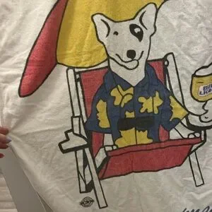 Bud Lite Spuds MacKenzie Beach Towel Vintage Party Animal Budweiser USA