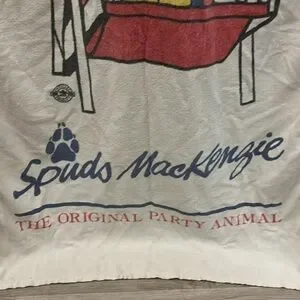 Bud Lite Spuds MacKenzie Beach Towel Vintage Party Animal Budweiser USA