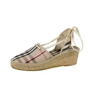 BURBERRYCanvas Plaid Print Espadrilles