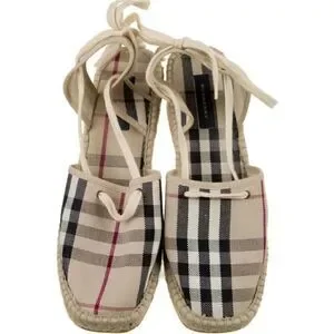 BURBERRYCanvas Plaid Print Espadrilles