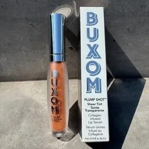 BUXOM Plump Shot Sheer Tint‎ Lip Serum Collagen Infused Get Naked 0.14oz