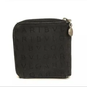 BVLGARI Logo Mania Canvas Bifold Wallet