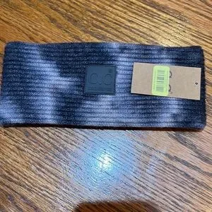 C.C Black and Gray Tie-Dye Headband