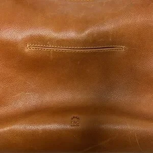 C&C California British Tan Leather Satchel Crossbody Bag