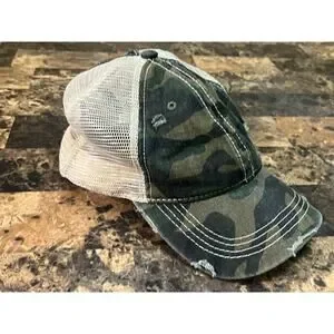 C.C Ponycap Messy High Bun Ponytail Adjustable Mesh Baseball Cap