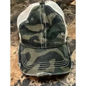 C.C Ponycap Messy High Bun Ponytail Adjustable Mesh Baseball Cap