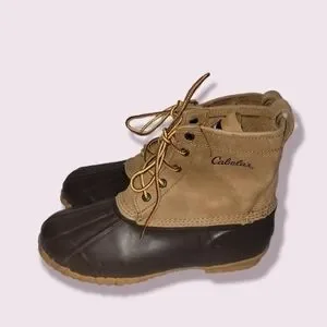 Cabela's Men's "Steel Shank" Leather Upper Duck Work Boots Men's Size 10