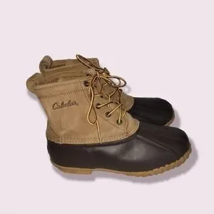 Cabela's Men's "Steel Shank" Leather Upper Duck Work Boots Men's Size 10