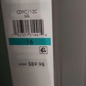 Calvin Klein Black A-Line Dress With Mesh Hem Sz. 16