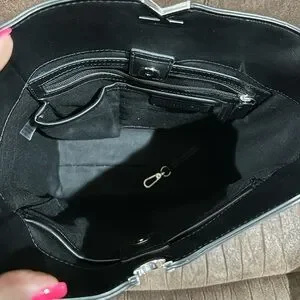 Calvin Klein Leather Bucket Tote