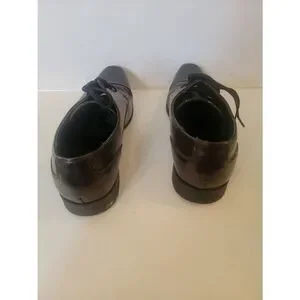 Calvin Klein Men's Brown Leather Lace Up Oxford Dress Shoes Size 8.5
