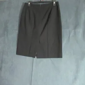Calvin Klein Skirt Womens Size 8 Black A Line Career Work Preppy Basic Classic