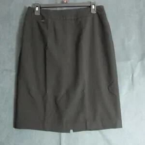 Calvin Klein Skirt Womens Size 8 Black A Line Career Work Preppy Basic Classic