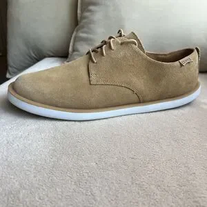 Camper Wagon Tan Brown Nubuck Leather Men EU 42 US 9 Lace Up Brogue Oxfords
