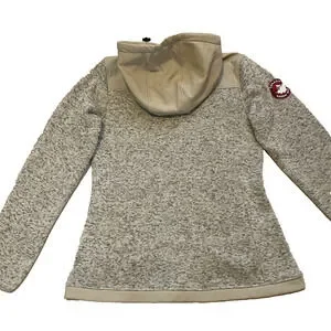 Canada Weatherguard Athletic Jacket Womens Size S/P Beige / Grey Fleece Coat