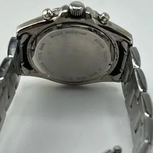 Caravelle Bulova Men Watch Stainless Steel Silver 50m Chrono Date Quartz 055