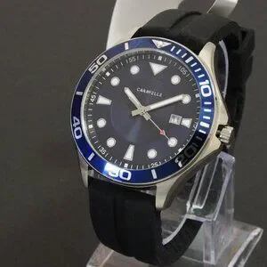 Caravelle Men's Sport Watch By Bulova Sunburst Dial Silicone Strap 42mm