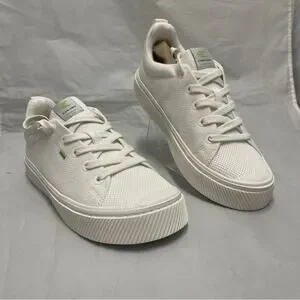 Cariuma Womens Off White Bamboo Knit IBI Low Sneaker Size 9.5 Shoes