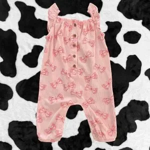Carter's Baby Girl Pink Butterfly‎ Overall Jumpsuit 6 months