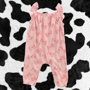 Carter's Baby Girl Pink Butterfly‎ Overall Jumpsuit 6 months