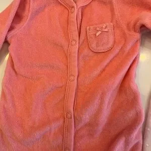 Carter's Coral Baby Onesie Sleeper Footie Pajamas Newborn Lot