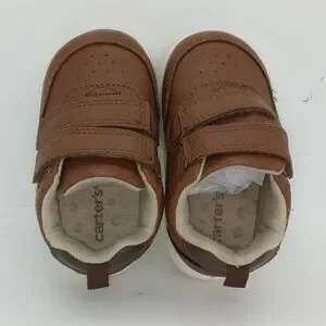 Carter's Every Step Baby Boys Pre-owned Brown Sneakers - Sz. 4 months