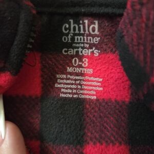 Carter's Infant Red And Black Plaid Jacket
