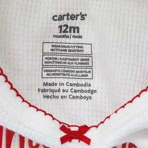 Carter's Naughty/Nice Pajama Set 12M NWT