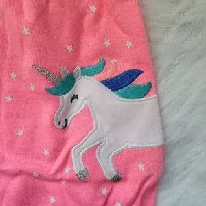 Carter's Star Unicorn Flutter Sleeves Snap On Romper Onesie 12M NWT